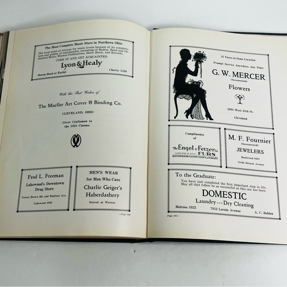 1933 lakewood high school yearbook ohio vintage cinema - Picture 12 of 13